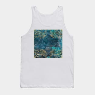 Elegant Marble - Art Deco Bleu Tank Top